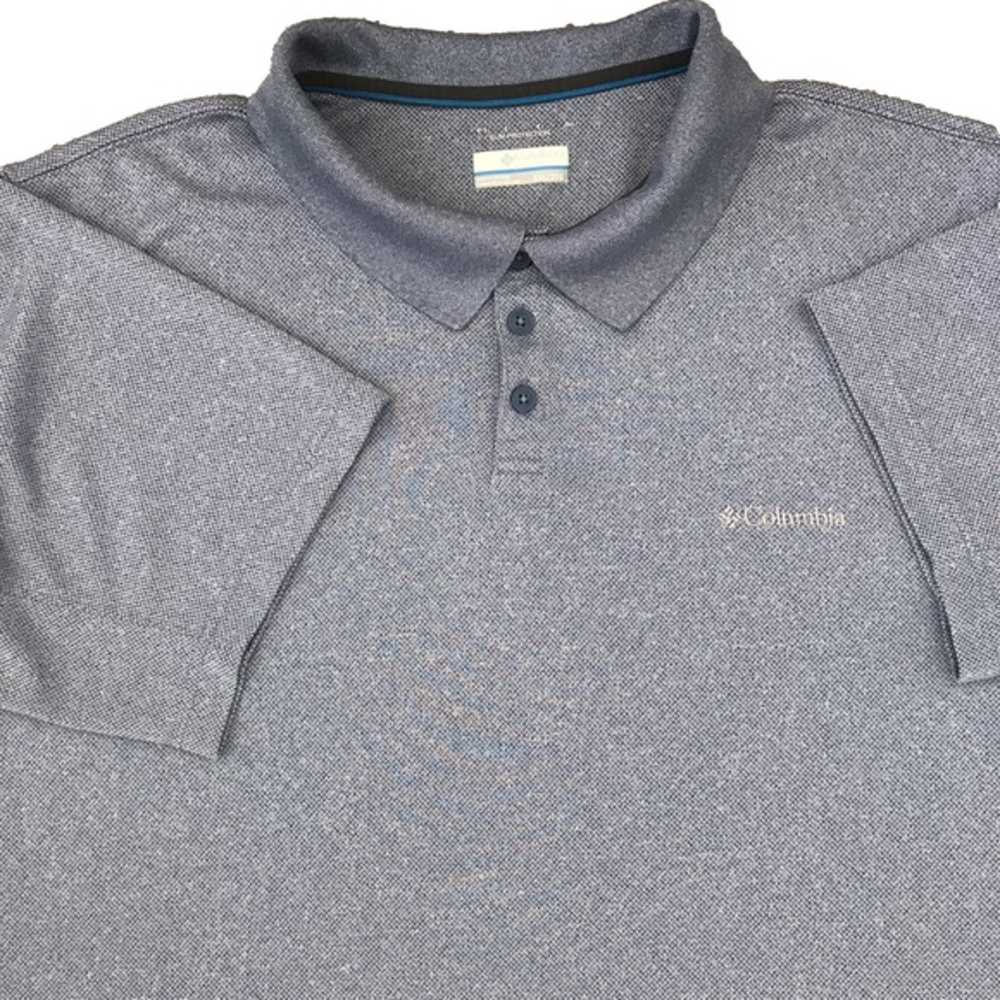 Columbia Polo Shirt Men's Size XXL Omni Shade Sun Protection Blue Golf Outdoor‎ - Picture 15 of 15